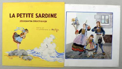 Mateja | Â« La Petite Sardine. Conte breton Â». Bel ensemble de la totalité | Tessier Sarrou