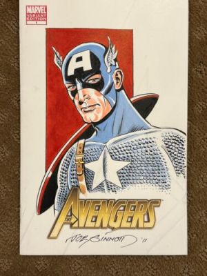 Joe Sinnott sketch original art Marvel cover avengers Captain America Stan Lee | eBay US (Buy It Now)