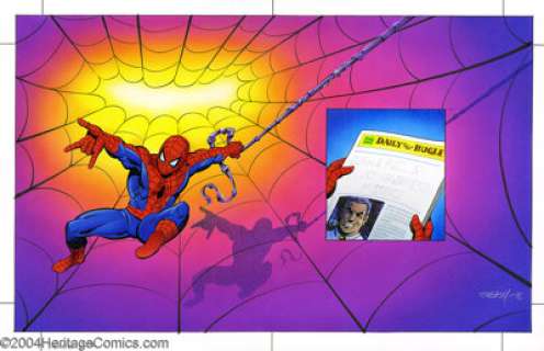 Ken Steacy - Original Art Double Splash Page for Spider-Man (Marvel, 1996). Gorgeous two-page spread featuring our - | Heritage