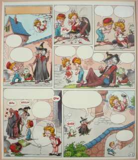 Piet Wijn: Puk en Poppedijn originele pagina.