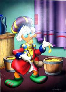 DISNEY QUADRI PAPERONE di CHIERCHINI GIULIO quadro ad olio formato cm 50 x 70 | Casa del Fumetto