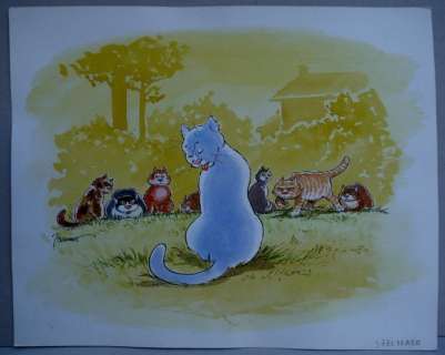 Bosschaert, Jan | Originele illustratie in kleur  - Poes | Catawiki