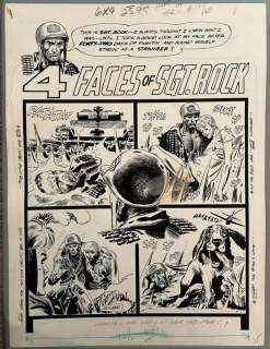 1963 Our Army At War #127 Splash Page, Joe Kubert | Weiss Auctions