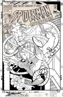 Alex Saviuk, Rob Stull - Spider-Man Adventures #7 Cover (Spider-Man Battles Doctor Octopus As J. Jonah Jameson & Felicia Hardy Watch!) 1995