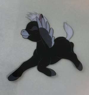 Disney, Walt - Original production cel on Courvoisier background - Little black Pegasus - Fantasia (1940) | Catawiki