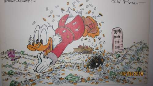 Don Rosa | Disney’s Uncle Scrooge Relaxing | ComicArtFans Classifieds