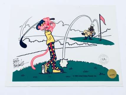 Friz Freleng - Signed Serigraph - Pink Panter Golf | Catawiki
