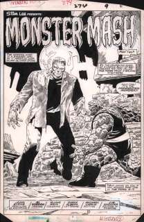 Al Gordon, John Byrne - Fantastic Four #274 P.7 - Monster Mash Title Splash - Signed - 1985