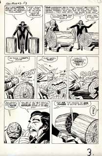 Jack Kirby Sol Brodsky - Fantastic Four #3 P 3 (Very Earliest Page To Earliest Superhero Story in Marvel‘s History! Thing & Miracle Man Contest of Strength!) 1961