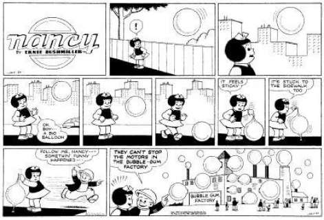 142: Ernie Bushmiller Nancy Sunday 7/20/47 | Russ Cochran