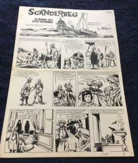 Vance, William - Originele Pagina - ’Scanderbeg - Le Heros aux cent victoires’ - (1963) | Catawiki