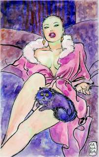 34: MILO MANARA Pin-up con gatto | Little Nemo