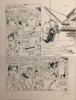 Bourgne, Marc - Planche originale (p.34) - Frank Licoln Tome 2 - Off shore | Catawiki