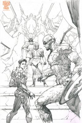 Leinil Francis Yu | Avengers 34 Splash (Marvel, 2014) | Will’s Comic Art Page