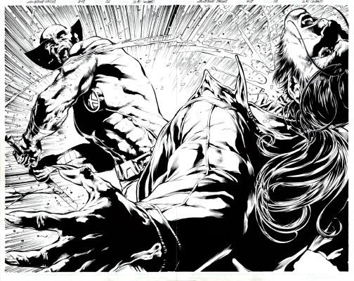 Will Conrad - Wolverine: Origins #48 P 2-3 Dps (Incredible Large Wolverine Slices the Throat of Romulus As the Blood Flows!) 2010