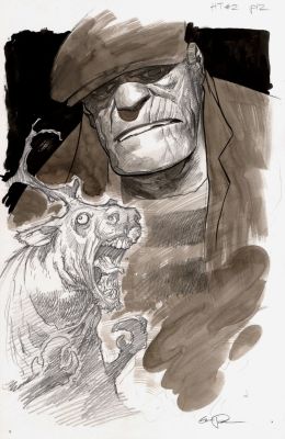 Eric Powell | One Upon a Hard Time #2 Splash (The Goon & a Crazed Beastfolk Creature!) 2013 | Romitaman