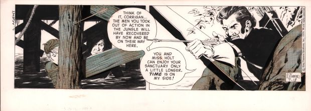 Al Williamson | Secret Agent Corrigan Daily Strip 7/18/70 - Signed | Anthony’s Comic Book Art
