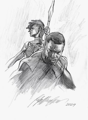 Felipe Massafera | Ultimate Black Panther #6 Very Detailed Cover Prelim | Romitaman