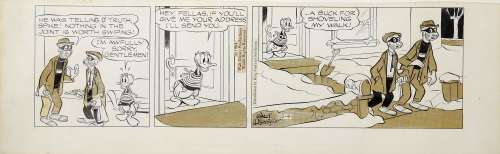 AL TALIAFERRO Donald Duck Strip publié dans la presse en 1964 Encre de chine et [...] | Vermot et Associés