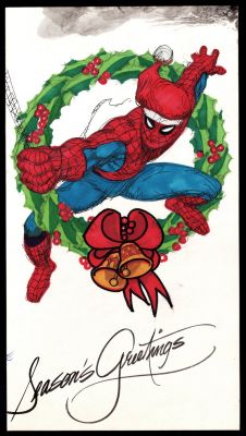 Unknown a Artist | Spider-Man As Santa Claus Christmas Pinup | Romitaman