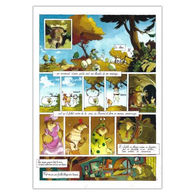 Cyril Pedrosa | La fontaine aux fables - Planche 1 "Le loup devenu berger" | Achetez de l’Art