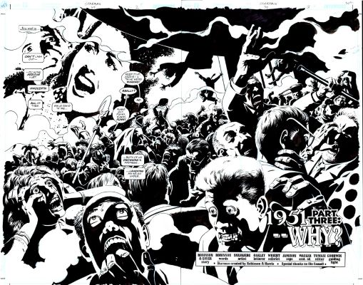 Peter Snejbjerg - Starman #79 P 2-3 Dps (1951 Justice Society of America Story with Starman [David Knight] & Starman [Jack Knight] & the Mist Battling Several Dozen Crazy People!) 2001