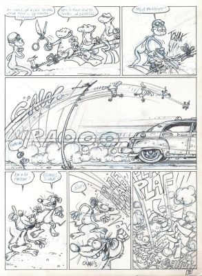 David Edouard & Ptiluc | PLANCHE ORIGINALE 9 TOME 2 de RAT’S Quand pousse le bitume | Galerie Napoléon