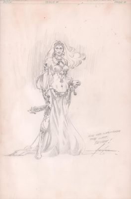 Mike Grell | Savage Land Storm Full Figure Pencil Commission - Signed | Anthony’s Comic Book Art