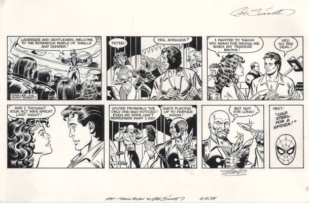 Joe Sinnott Paul Ryan | Amazing Spider-Man Sunday Strip - Signed By Stan Lee Issue 3/5/1995 | Catskill Comics