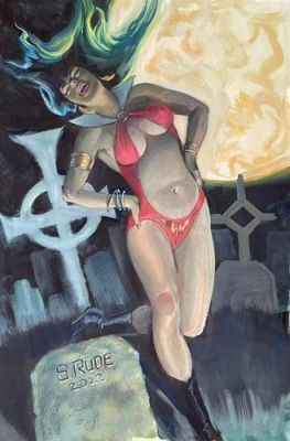 Steve Rude Original Vampirella Mixed Media Painting. Original Art Horror | eBay Europe