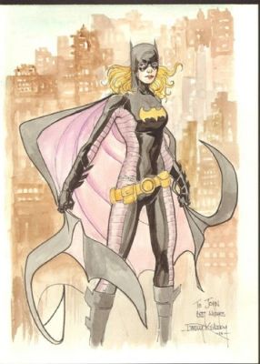 Beautiful Watercolor Painting of Stephanie Brown as Batgirl by Barry Kitson | eBay US (Buy It Now)