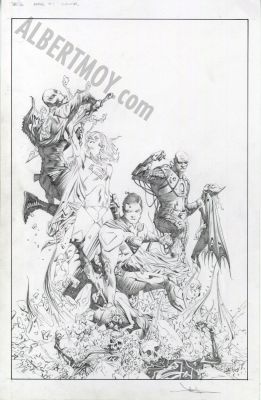 Jae Lee | Batman Superman Annual Issue 1 Page Cover | Albert Moy