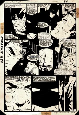 Karl Kesel, Keith Giffen | World’s Finest #322 P 19 (Key Story! Batman Letting Superman Die To Catch the Crooks!) 1985 | Romitaman
