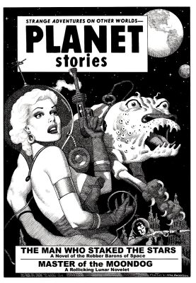 Gary Martin - ‘Brush with Destiny‘ Published Pinup (Planet Stories Re-Interpretation Cover)