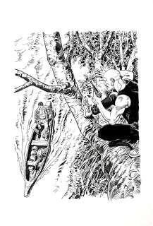 ROBERTO DISO - Original cover for Mister No n. 350 "La ragazza rapita". Cm. 29,5x42. Ink. Mint. Code 1709.