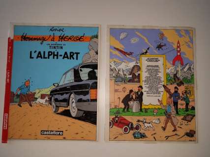 Rodier, Yves - Mise en couleur Ã  la gouache couverture et 4ème plat + film noir - Tintin et L’Alph-Art | Catawiki