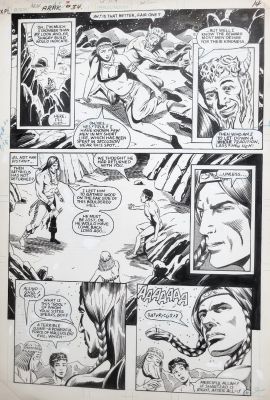 Ron Randall - Arak Son of Thunder #34 Pg 11, Arak Needed For Female Trap $65 | Cool Lines Art