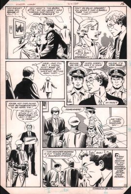 Don Heck, Rick Magyar | Wonder Woman #319 P.13 - Suspicious Cops At the Art Gallery - 1984 | Anthony’s Comic Book Art