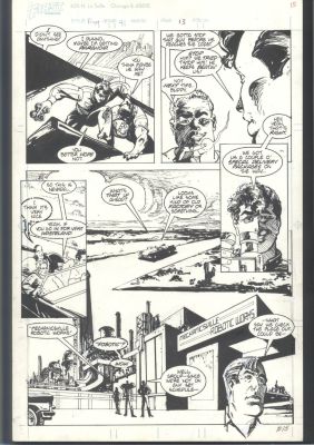 Mark Badger | Badger Penciled + Inked American Flagg Page - a Vist To the Robot Works Issue American Flagg # 41 Page 13 | Koch Comic Art