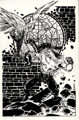 Georges Jeanty | Morbid Angel Very Detailed Battle Pin-Up | Romitaman