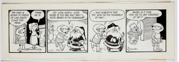 Sir Bagby Rick Hackney and Bill Hackney Original Ink Daily Comic Strip Art Signed BB11 | Charles Scott Gallery
