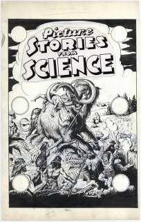 225: Simon Picture Stories Science #4 cover comic art | Russ Cochran