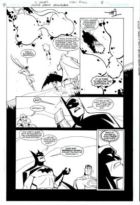 Robin Riggs, Tim Levins | Justice League Adventures #24 P 18 (Batman, Superman, Deadman, Martian Manhunter!) 2003 | Romitaman