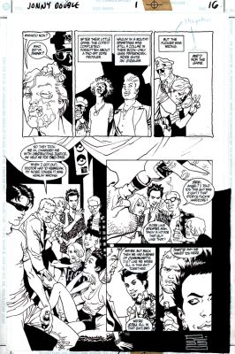 Eduardo Risso | Jonny Double #1 P 16 (Characters Galore Here! Signed By Risso!) 1998 | Romitaman