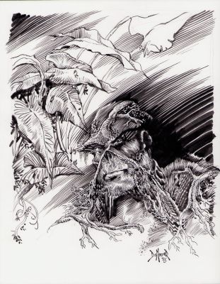 Kim Demulder | Swamp Thing Ink Art Commission - Signed 2025 | Anthony’s Comic Book Art
