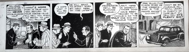 Marsh, Norman - Detective Dan: Secret Operative Daily 8/23 1938 Crime Boss- the Professor & Henchmen | Cool Lines Art