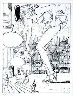 Manara, Milo - original plate, page 32 "Gulliveriana" (1995) 