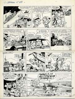 Fournier, Jean Claude... | SPIROU ET FANTASIO TOME 28, KODO LE TYRAN, PAGE 2. Crayon... | Coutau Bégarie
