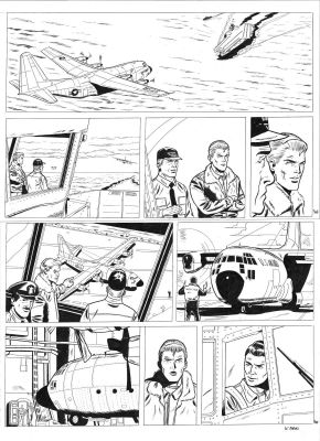 Le Bras Andrã© | Planche originale 41 BUCK DANNY (classic) tome 9 - Le Vol du Rapier - | Galerie Napoléon