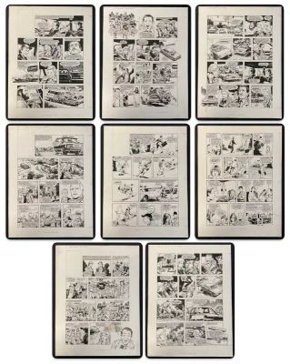 Lot 313 - THE A-TEAM - 8 pages of original black and white comic book art pages by LOOK-IN Magazine c.1988, ( | Excalibur Auctions